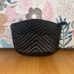 genuine leather makeup pouch